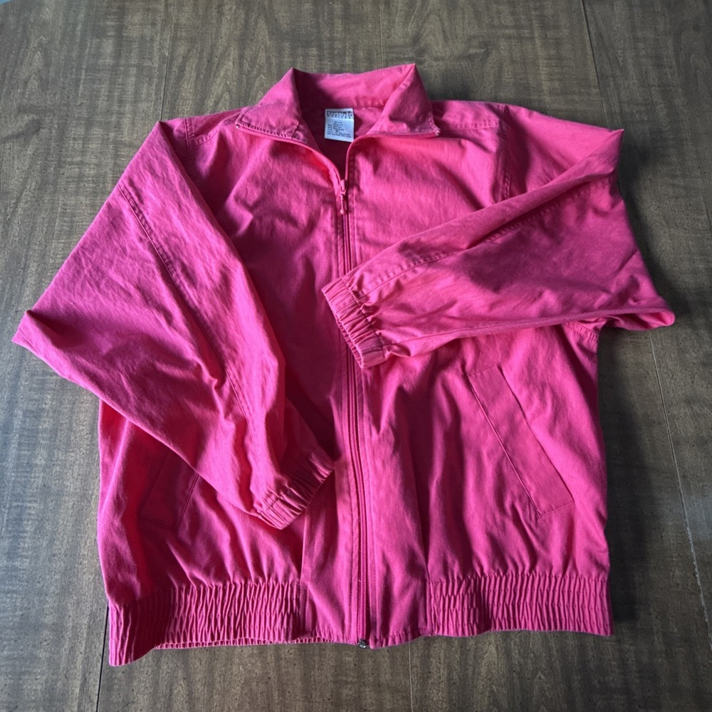 Koret Francisca Petites Pink Zip Up Jacket With 2 Pockets Long Sleeve Size SP